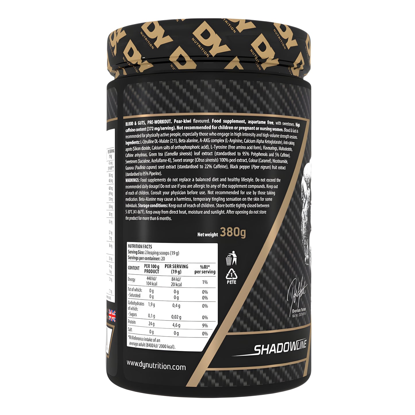 DY Blood & Guts Preworkout - 20 Servings - Blueberry