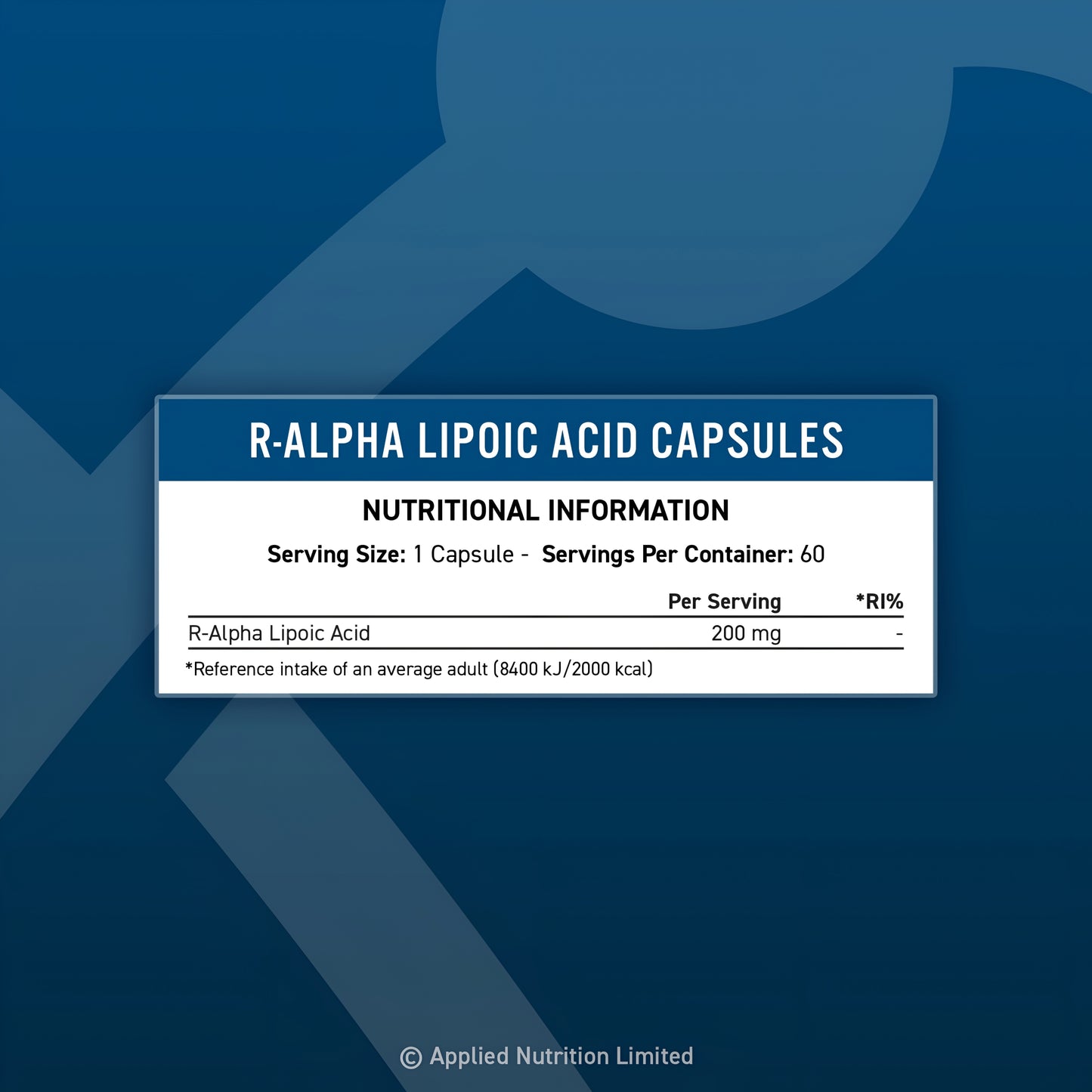 R-ALPHA LIPOIC ACID Applied Nutrition