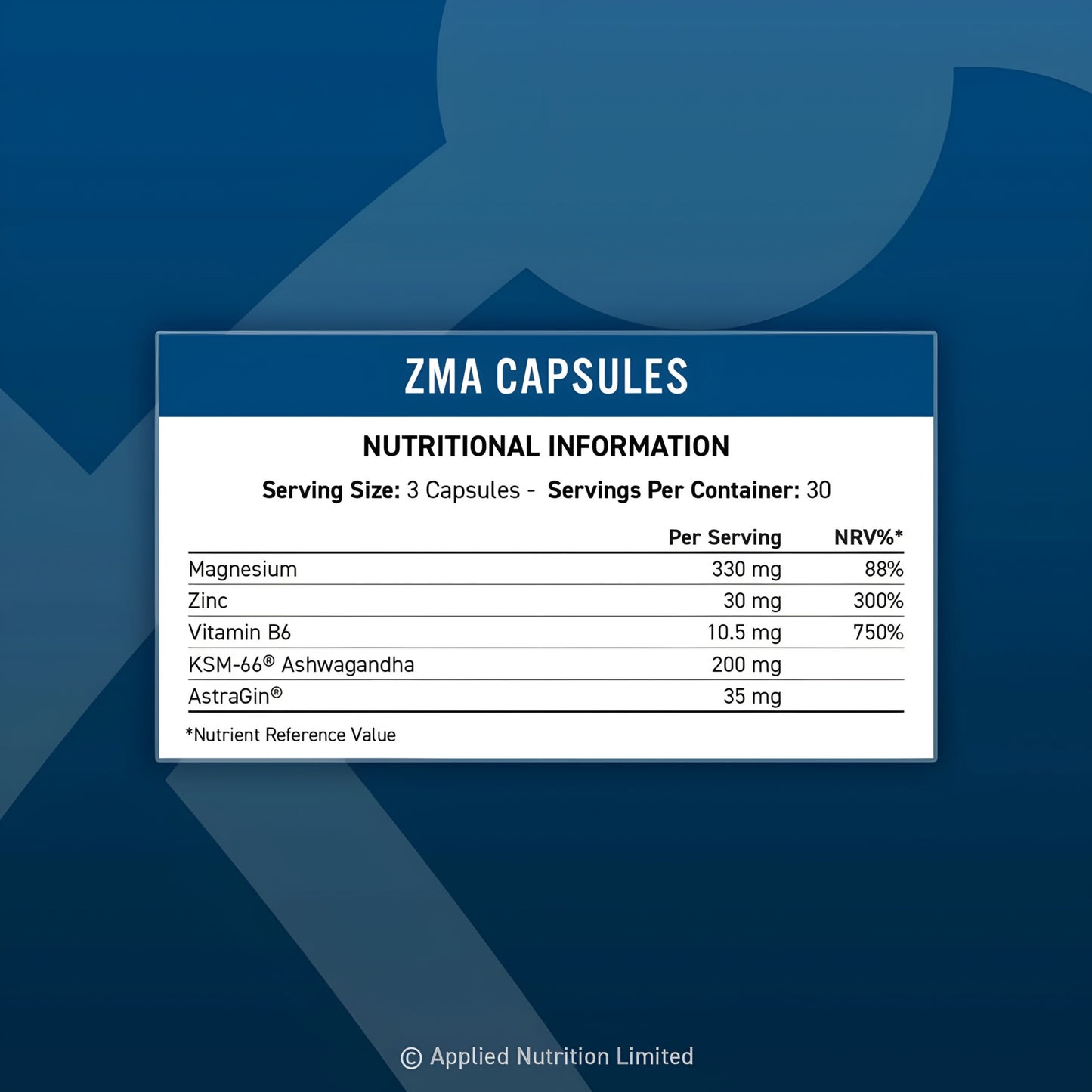 Applied Nutrition ZMA with Ashwagandha