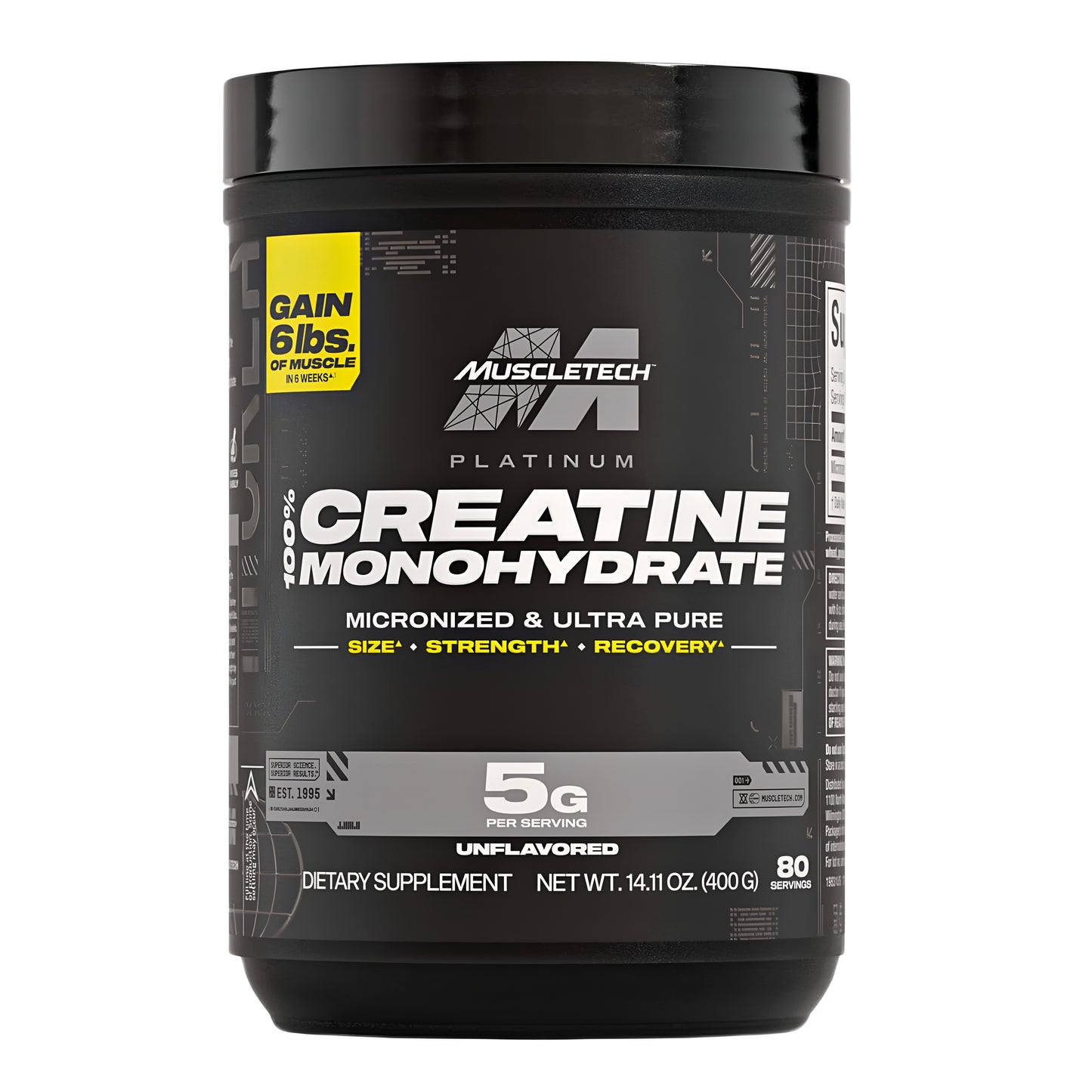 Muscletech Platinum Creatine 400 gm- 80 Servings - Unflavored