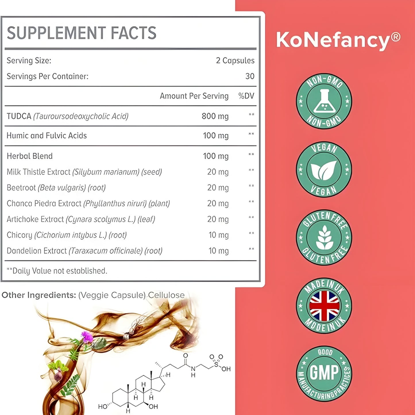 Tudca Konefancy 1000mg (60 Capsules)