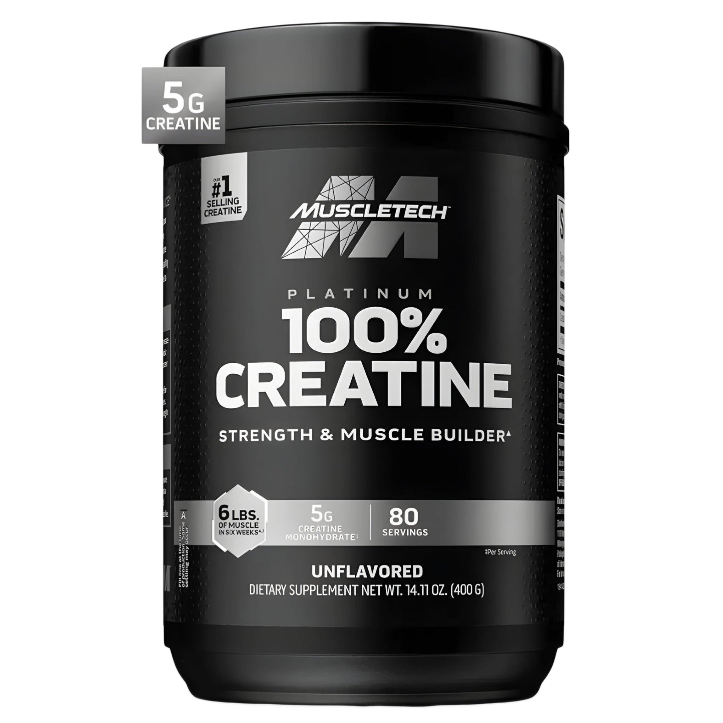 Muscletech Platinum Creatine 400 gm- 80 Servings - Unflavored