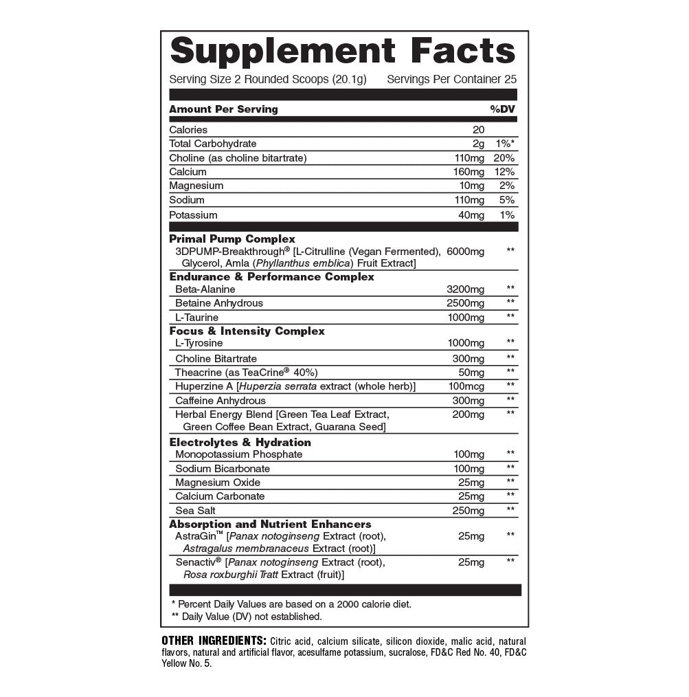 Universal Animal Primal Preworkout