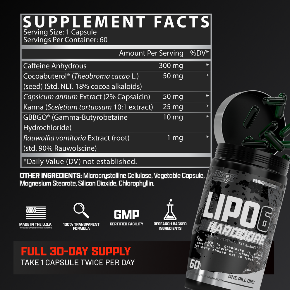 Nutrex Lipo 6 Hardcore - 60 capsules