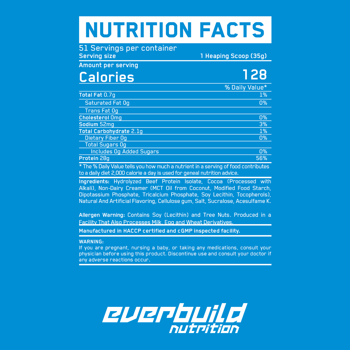 Everbuild Beef Protein Isolate 1.8kg - Deluxe Chocolate Shake