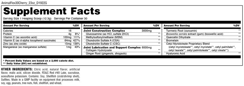 Universal Nutrition Animal Flex Powder | 30 Servings
