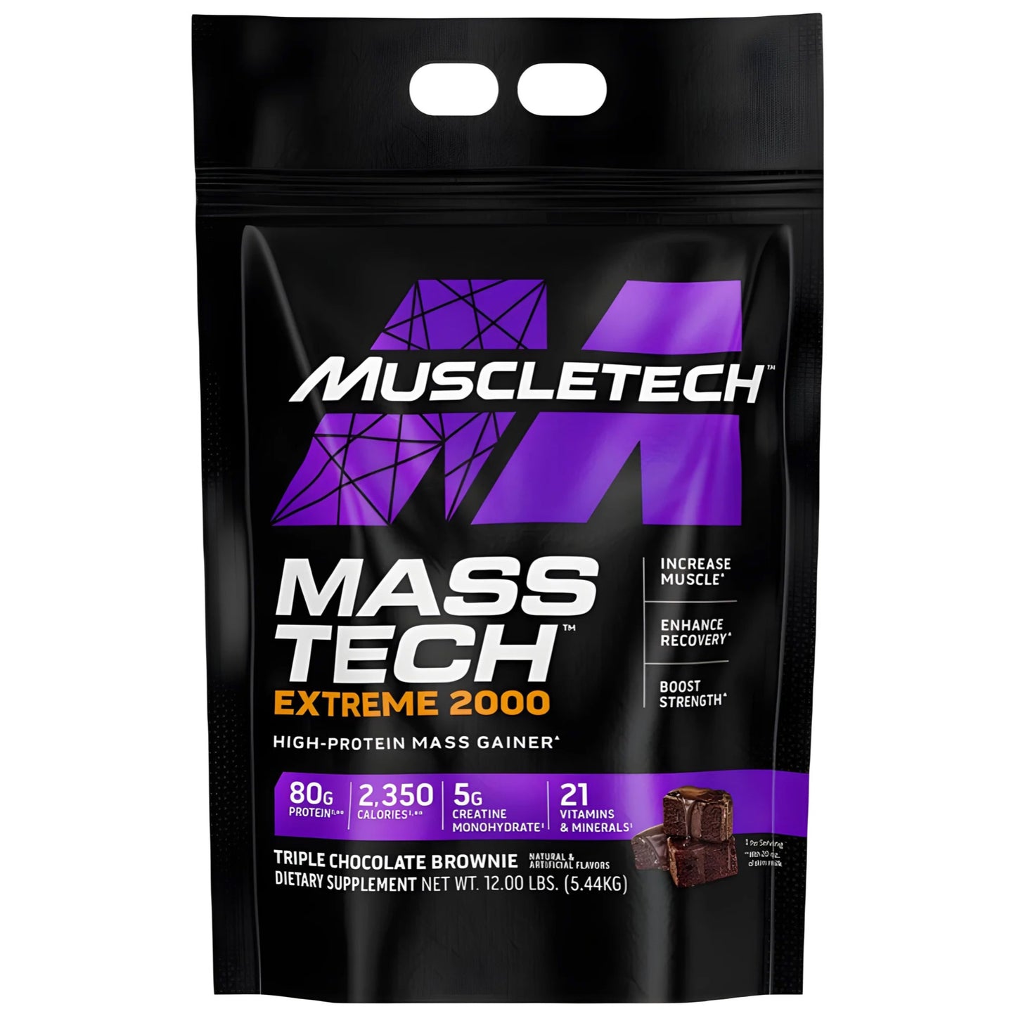 Muscletech Masstech Extreme 2000 5.45 kg - Triple Chocolate Brownie