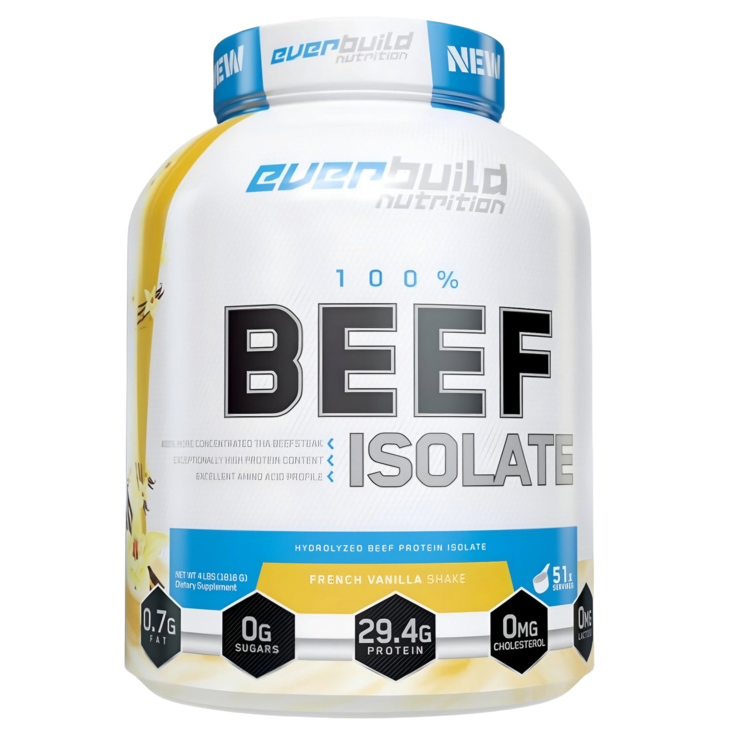 Everbuild Beef Protein Isolate 1.8kg - French Vanilla Shake