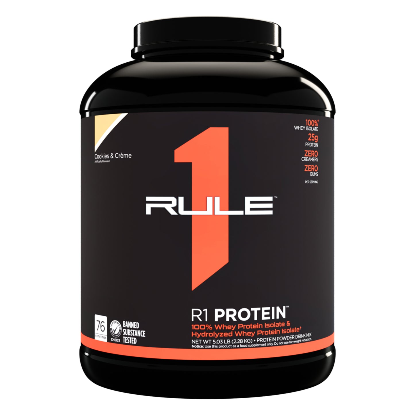 Rule1 Isolate 2.24kg - 76 Servings - Cookies & Cream