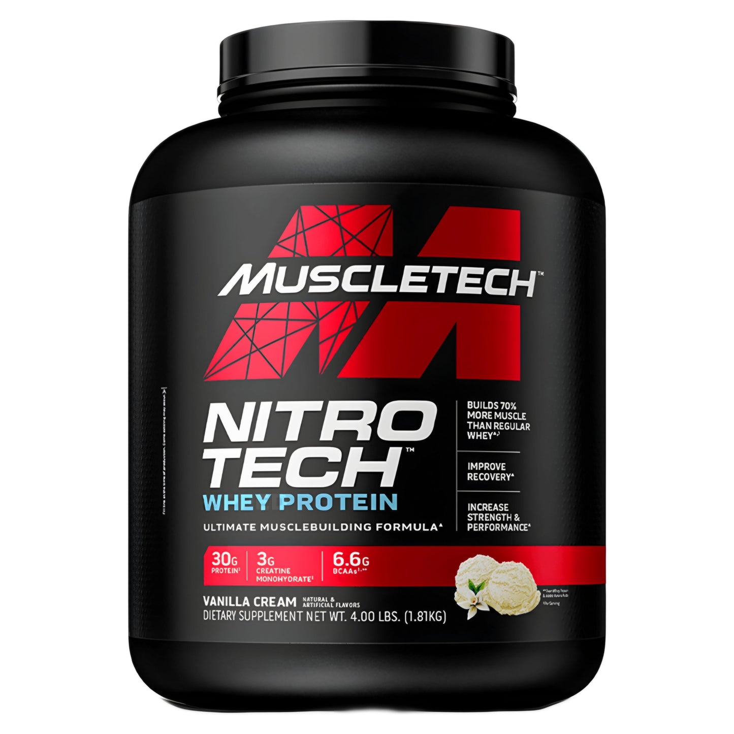 Muscletech Nitrotech 2 kg - 40 Servings - vanilla Cream