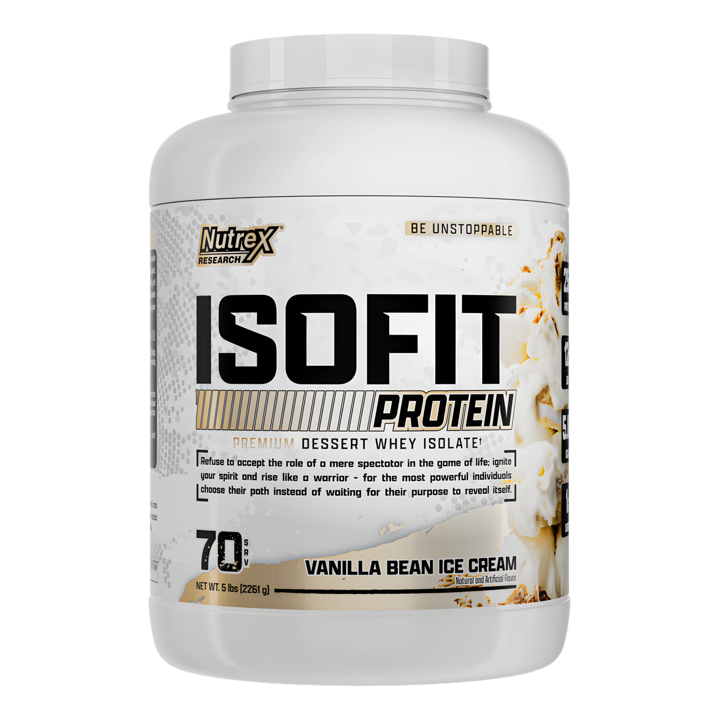 Nutrex Isofit Protein - 70 Servings - Vanilla Bean Ice Cream