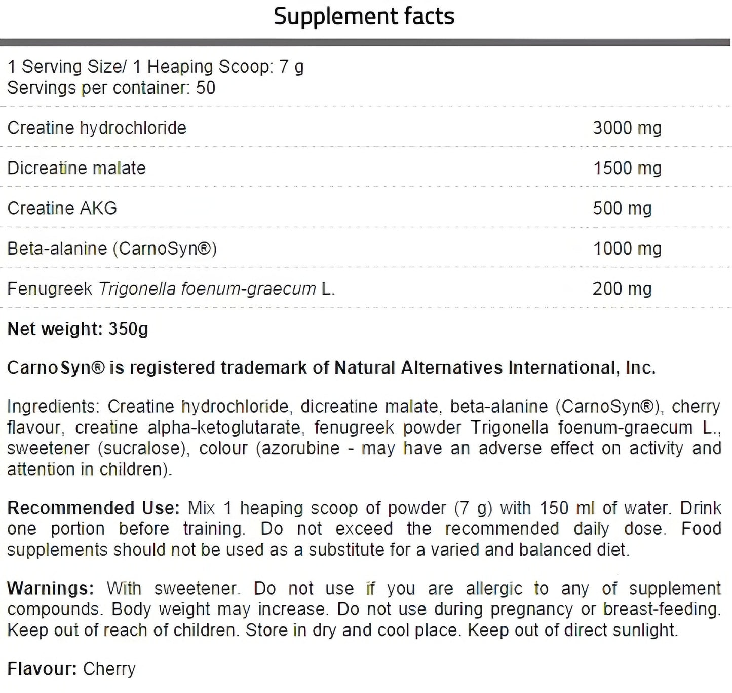 FA Crea Core 50 Servings - Unflavored