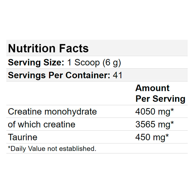 All Nutrition Creatine Monohydrate 250gm - 41 Servings - Unflavored