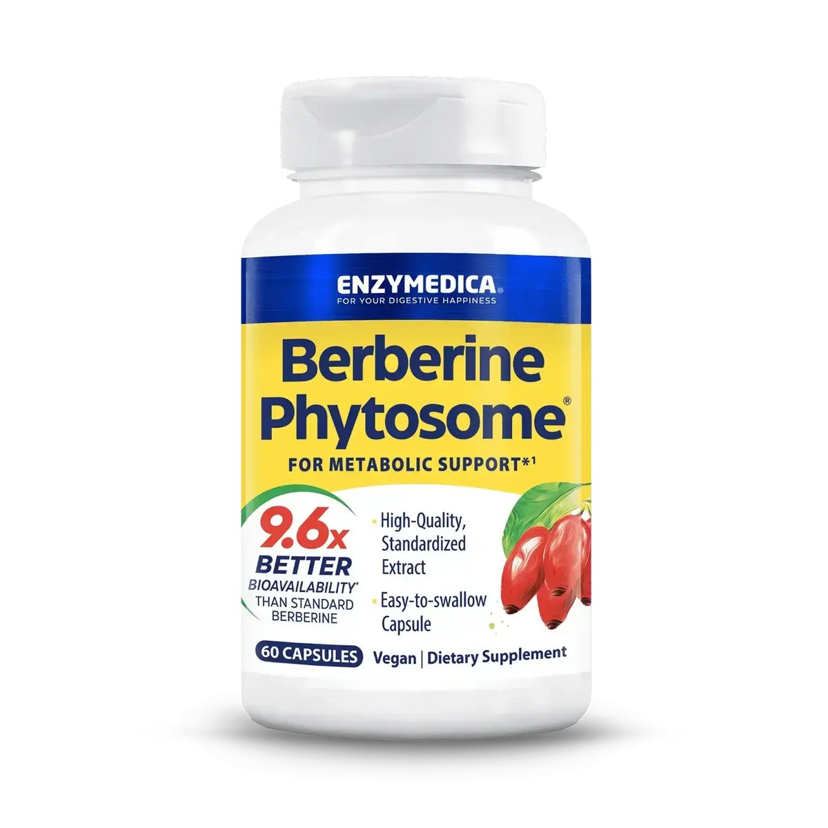 Enzymedica Berberine Phytosome | 60 Capsules