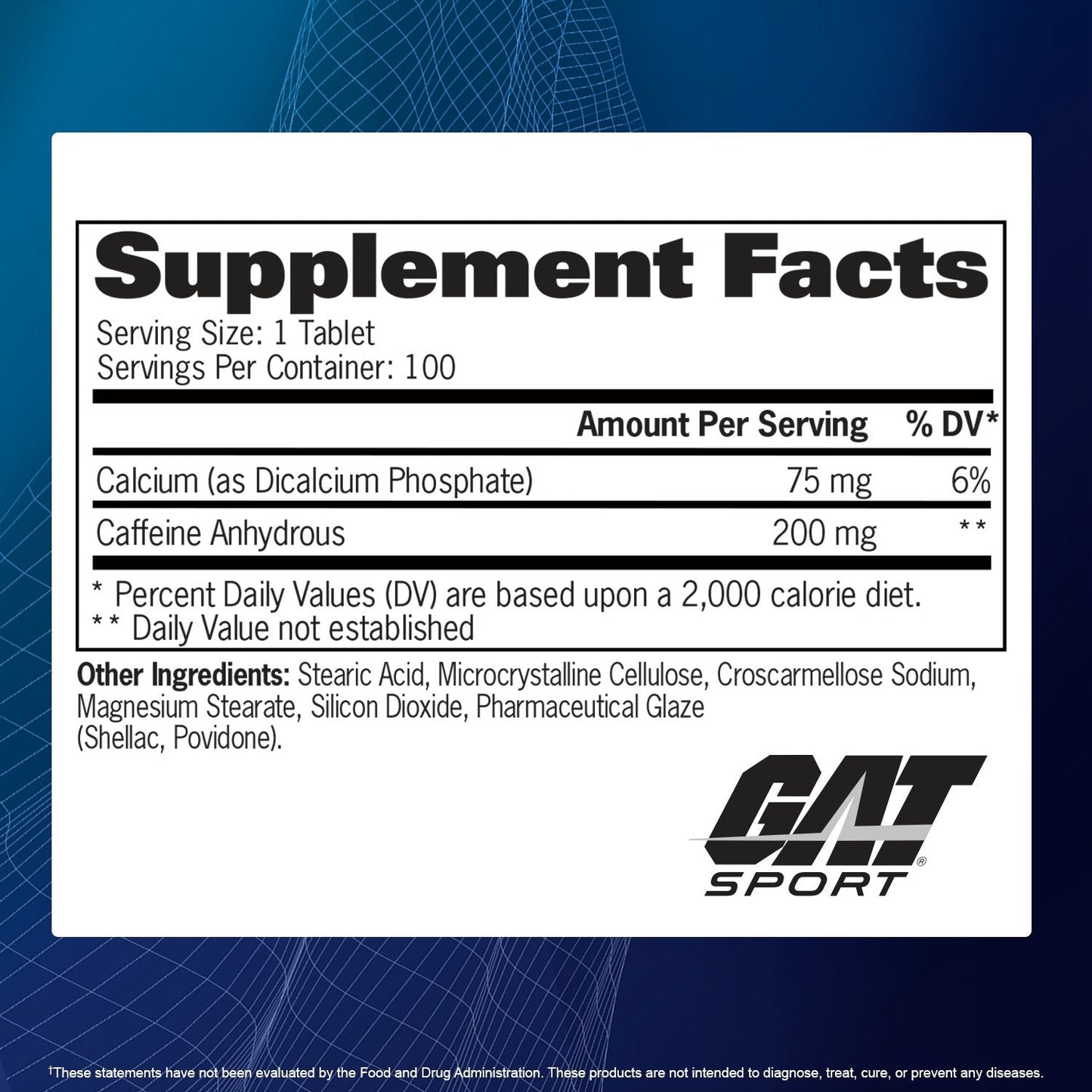 GAT Caffeine 200mg