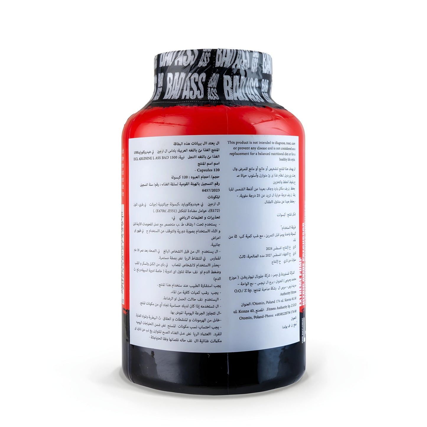 Badass L-Arginine - 120 Tablet - 1500mg