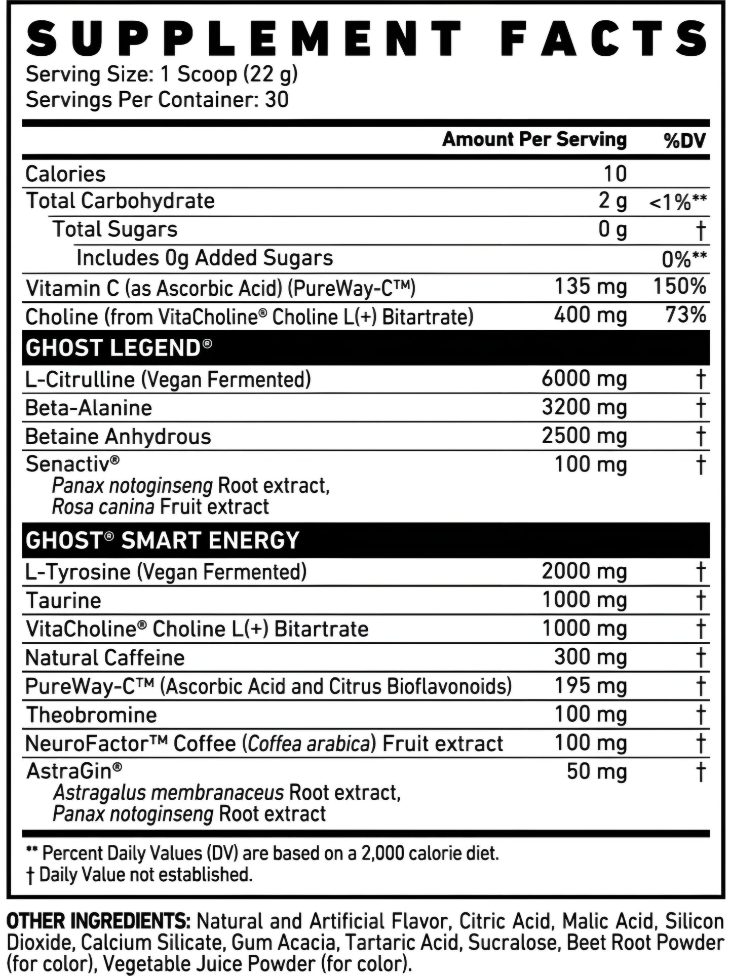 GHOST Legend V4 Pre-Workout (660g) 30 Servings