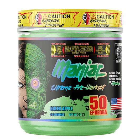 Terror Labz Maniac Extreme Preworkout - 30 Servings - Green Apple