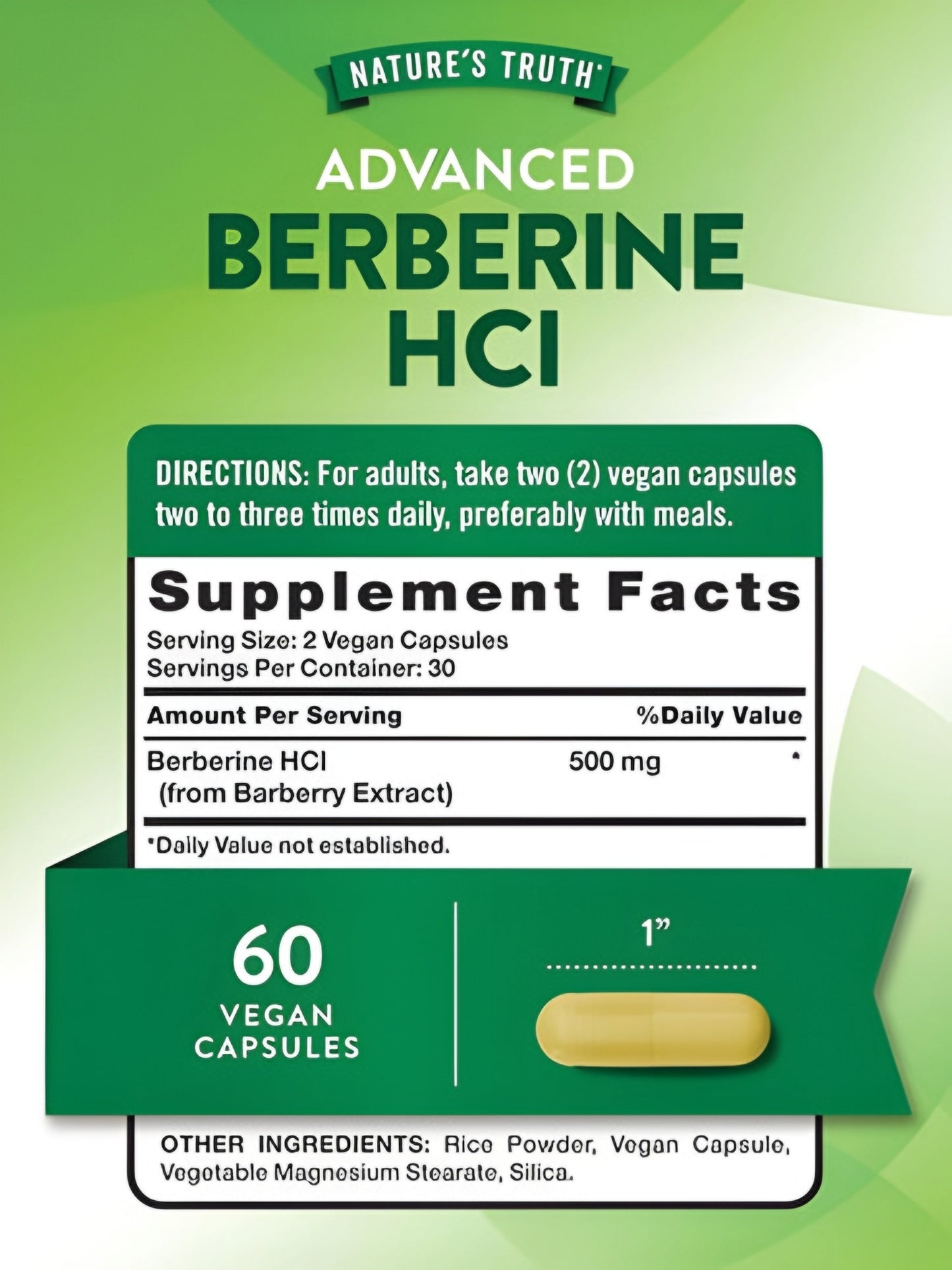 BERBERINE HCL NATURE'S TRUTH