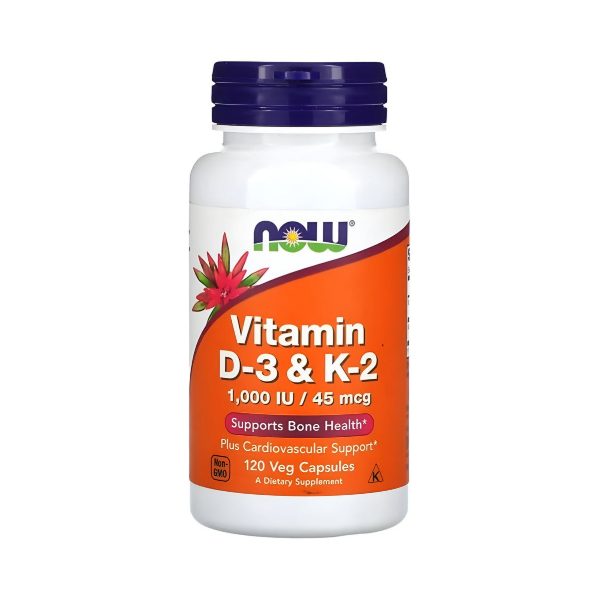 Now Foods Vitamin D3 & K2 120 Capsules