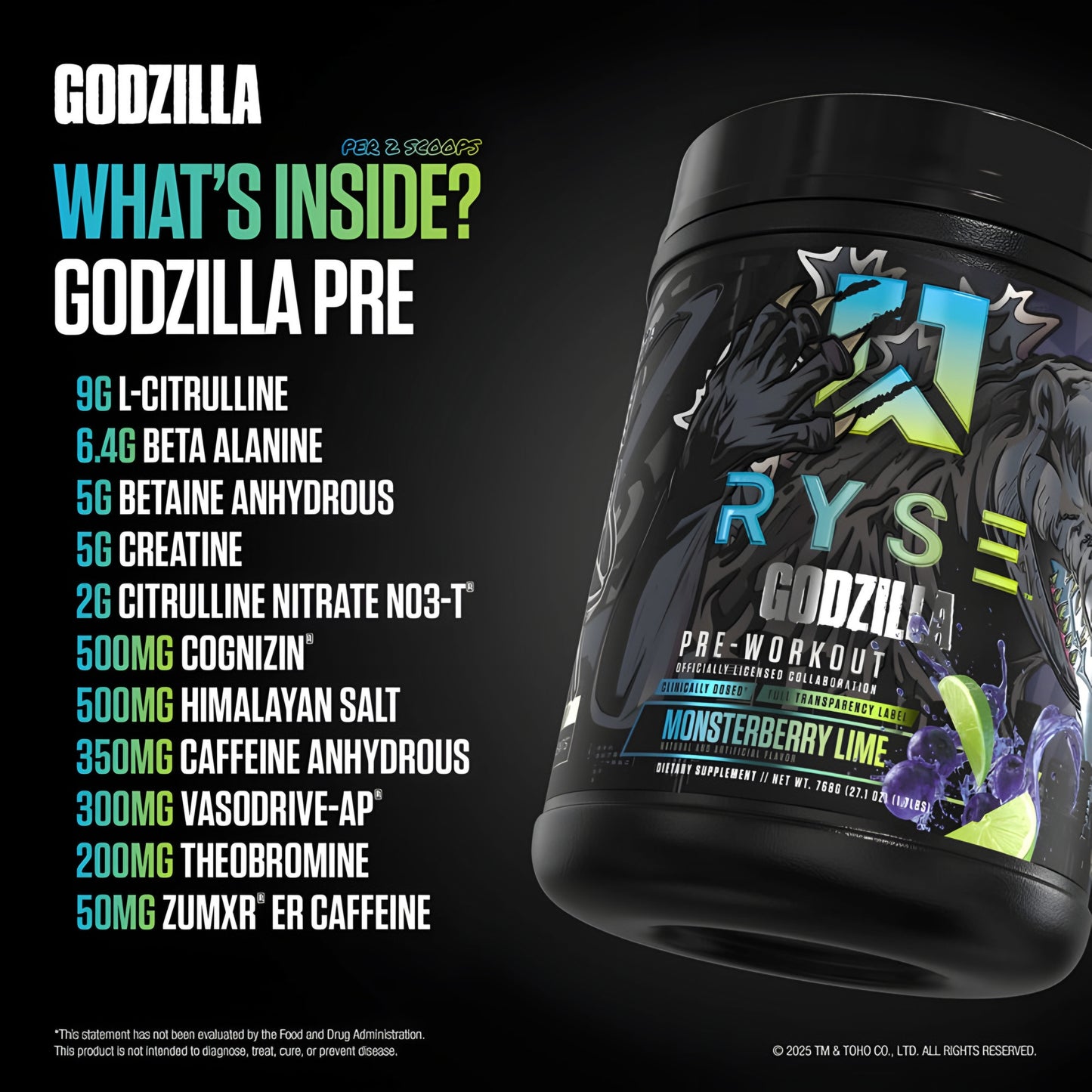 Ryse Godzilla Pre-Workout - 40 Servings
