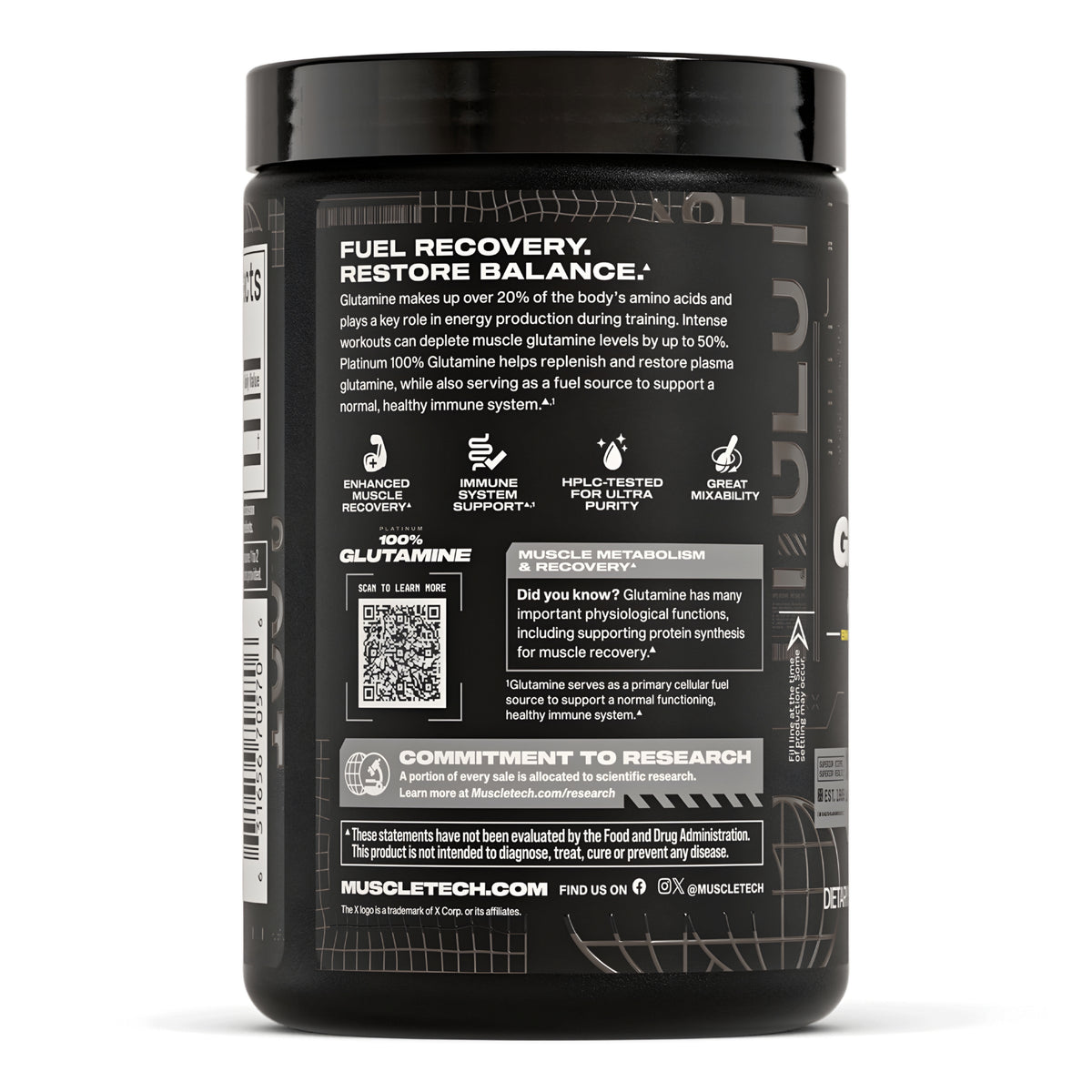 MUSCLETECH PLATINUM 100% GLUTAMINE